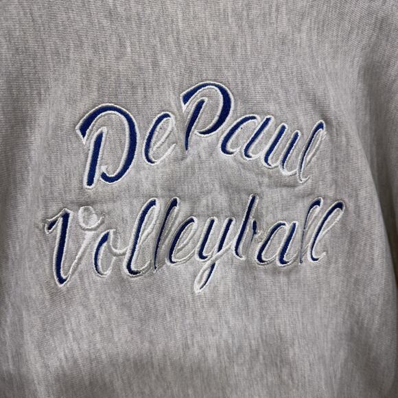 Champion Depaul Volleyball Vintage Reverse Weave Sweatshirt Size XL 90s - Picture 3 of 5